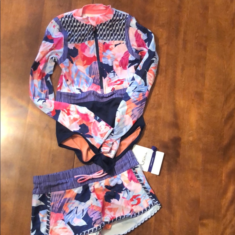 Girls swimsuit with shorts